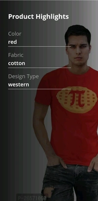Red Western T Shirt  - L