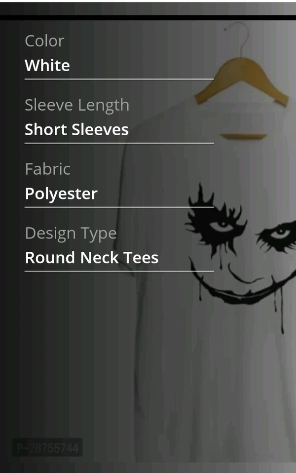 White Polyester Tees T Shirt  - 2xl