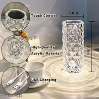 Rose Daimand Table Lamps Touch Colour Changing Light 