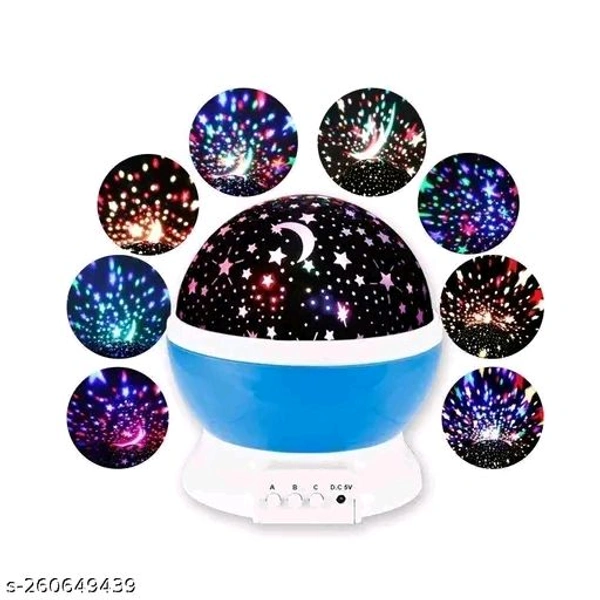 Star Master Night Projector Lamp With Usb Multi Colour 4 Led Rotation Baby Sleep Lighting Usb Lamp Led Projection Multicolour(Plastic, Pack of 1)Name: Star Master Night Projector Lamp With Usb Multi Colour 4 Led Rotation Baby Sleep Lighting Usb Lamp Led Projection Multicolour(Plastic, Pack of 1)Material: PlasticIs Assembly Required: NoType of Bulb: LEDPower Source: Battery PoweredP