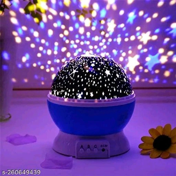 Star Master Night Projector Lamp With Usb Multi Colour 4 Led Rotation Baby Sleep Lighting Usb Lamp Led Projection Multicolour(Plastic, Pack of 1)Name: Star Master Night Projector Lamp With Usb Multi Colour 4 Led Rotation Baby Sleep Lighting Usb Lamp Led Projection Multicolour(Plastic, Pack of 1)Material: PlasticIs Assembly Required: NoType of Bulb: LEDPower Source: Battery PoweredP