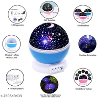 Star Master Night Projector Lamp With Usb Multi Colour 4 Led Rotation Baby Sleep Lighting Usb Lamp Led Projection Multicolour(Plastic, Pack of 1)Name: Star Master Night Projector Lamp With Usb Multi Colour 4 Led Rotation Baby Sleep Lighting Usb Lamp Led Projection Multicolour(Plastic, Pack of 1)Material: PlasticIs Assembly Required: NoType of Bulb: LEDPower Source: Battery PoweredP