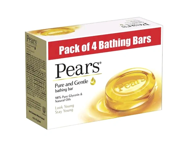 Pears pack of 4 pure gentle bathing bars 75 G pack of 4