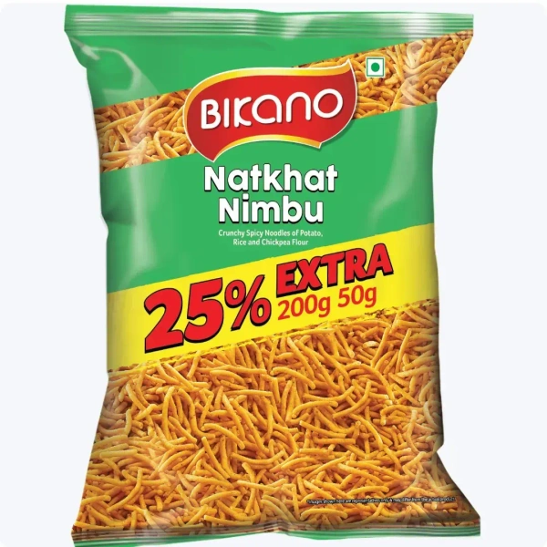 Bikano Nutkhat Nimbu Namkeen 200g +50 Extra