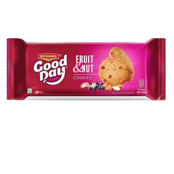 BRITANNIA Britannia Good Day Fruit And Nut Cookies 450g