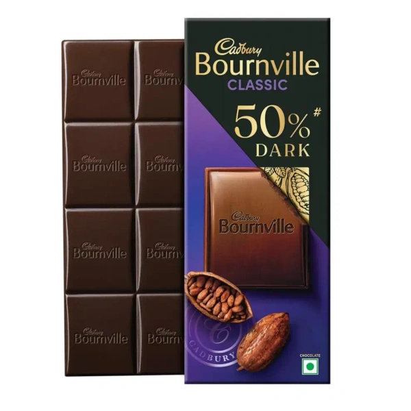 CADBURY Cadbury Bournville 50% Cocoa Dark Chocolate Bars-80g