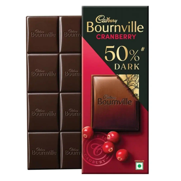 CADBURY Cadbury Bournville Cranberry Dark Chocolate Bars-80g