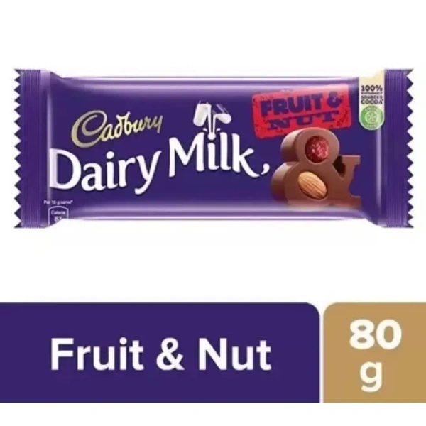 CADBURY Cadbury Dairy Milk Fruit & Nut Chocolate -80g