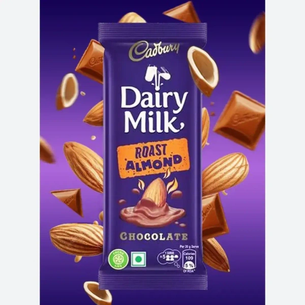 CADBURY Cadbury Dairy Milk Roast Almond Chocolate Bars  80g