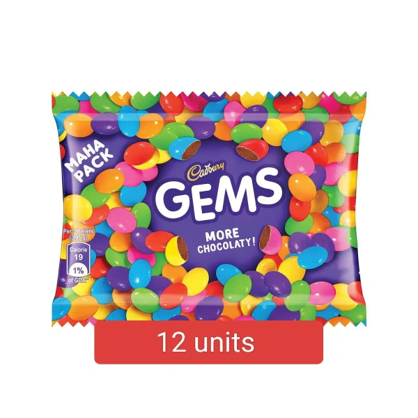 CADBURY Cadbury Gems Chocolate Pouch( 12U×17.4g)