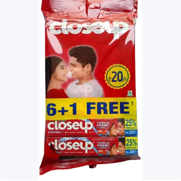 Closeup Everfresh + Red Hot Gel Toothpaste 6U × 40g +1free