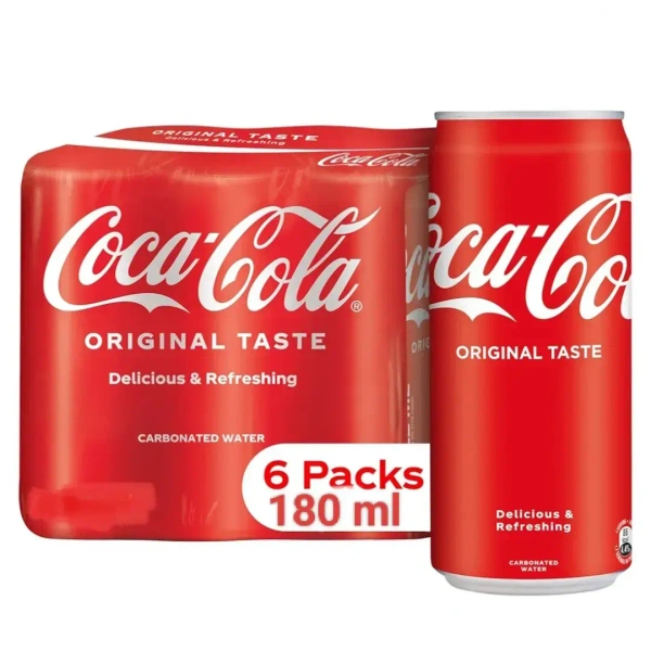 Coca cola Coke Can 180 Ml × 6 U