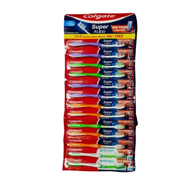Colgate Super Flexi Tooth Brush 🪥 11+2 Free S