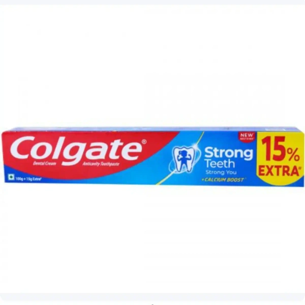 Colgate Toothpaste Strong Teeth Dental 100g + 15g Free