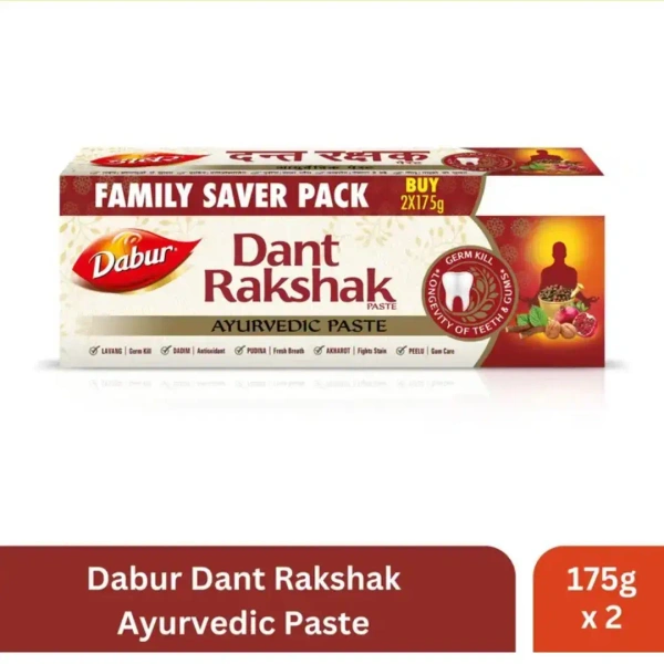Dabur Dant Rakshak Ayurvedic Paste -(350g) Pack Of 2