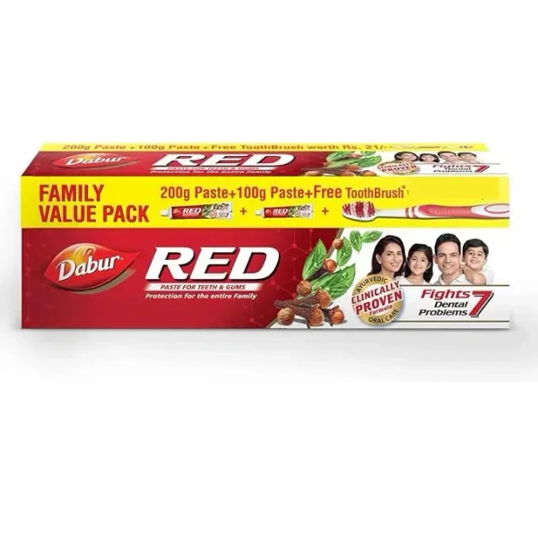 DABUR Dabur Red Paste 300g+ Toothpaste Worth Rs 21/-free