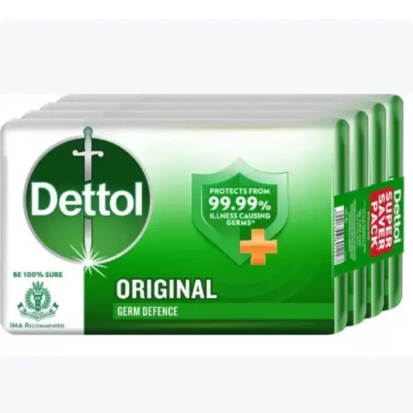 Dettol Original Bathing Soap Bar 4U ×60g
