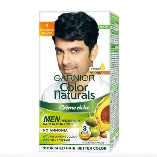 Garnier Color Natural Men Cream Riche Hair Colour 60g Natural Black 1