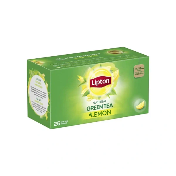 Lipton Lemon Ginger Mint Green Tea Bage Box 25 Bags
