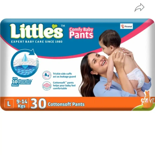 Little Comfy Baby Pants Large -30- Count -L-size