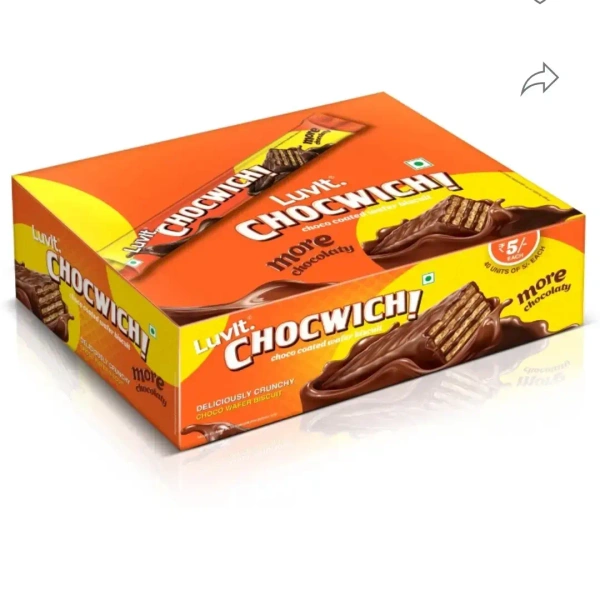 Luvlt Chocwich Brown Crispy Wafer Chocolate ( 9g × 40u)