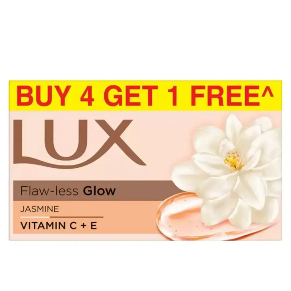 Lux Jasmine Soap With Vitamin C,& E-(150g ×5 U =750g)