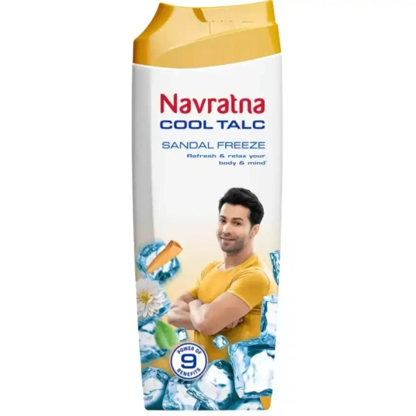 Navratna Cool Talc For Instant Freshness -400g- Sandal Freeze