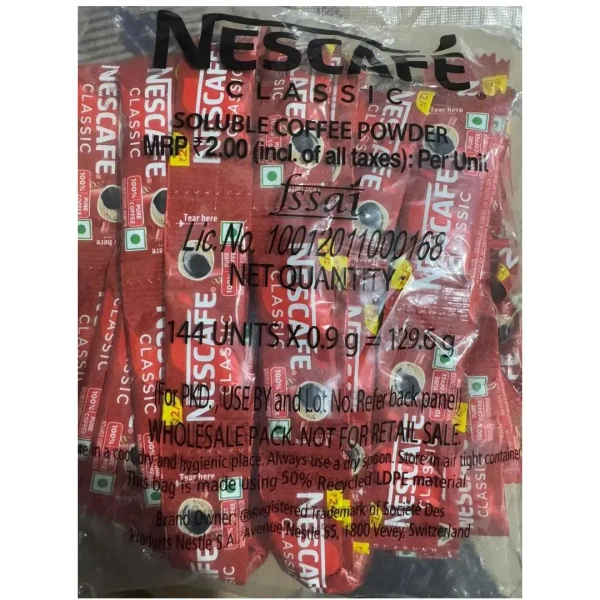 Nestle Nescafe Classic Pure Coffee 120 N (1g each )