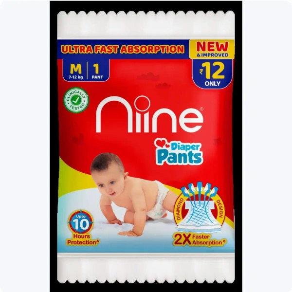 Niine Baby Diaper Medium Size 1u