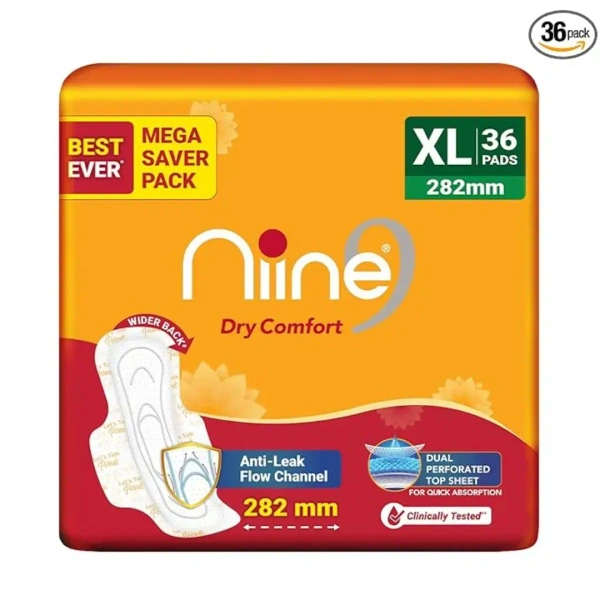 Niine pads Niine Dry Comfort Sanitary Pads XL 282mm 36U