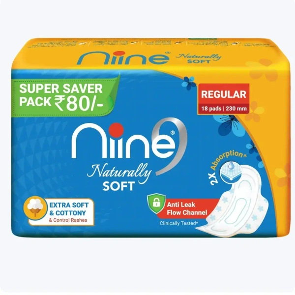 Niine Naturally Soft Sanitary Pads 18U
