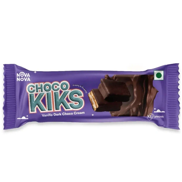 Nova Nova Choco Kiks Vanilla Dark Cream Biscuit 25g