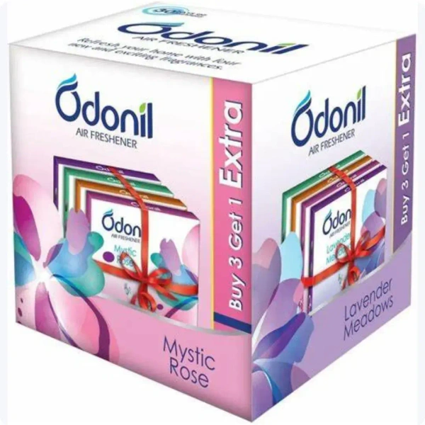Odonil Bathroom Air Freshener Neem Mixed Fragrance Blocks 192g (48g, Pack Of 4 )
