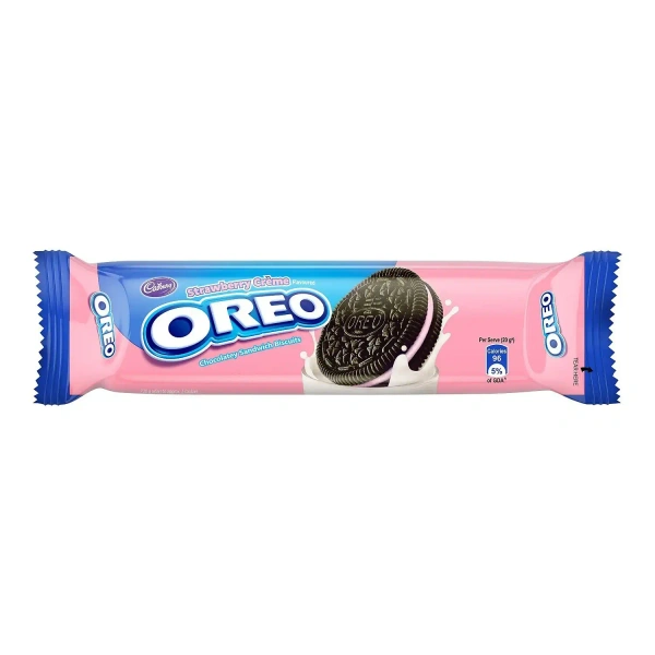CADBURY Oreo Strawberry Creme Biscuit 43.75g + 12U