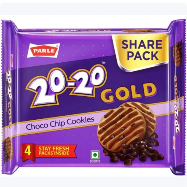 Parle g Parle 20/20 Gold Choco Chip Cookies 400g