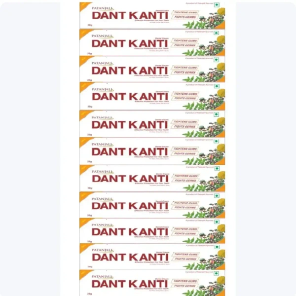 Patanjali Dant Kanti Dental Cream 12u × 18g+ Shampoo Sachet 16u × 5ml Free