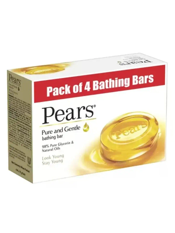 Pears pack of 4 pure gentle bathing bars 75 G pack of 4