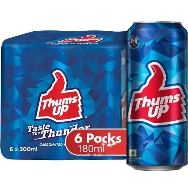 Coca cola Thums Up Can 180ml (Pack Of 6 )