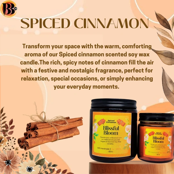 Spiced Cinnamon Handmade Scented Soya Wax Candles