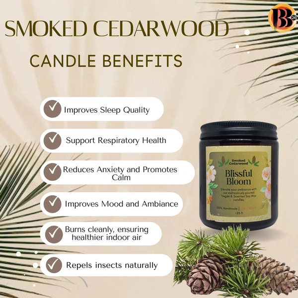 Smoked Cedarwood Handmade Scented Soya Wax Candles