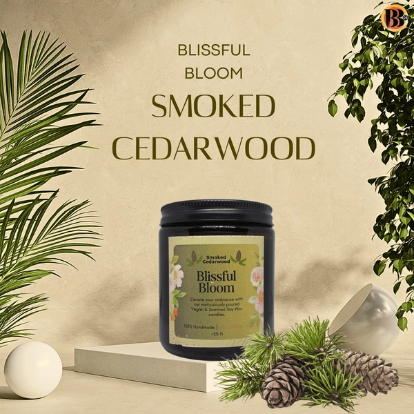 Smoked Cedarwood Handmade Scented Soya Wax Candles
