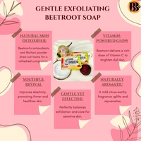Gentle Exfoliation with Multani mitti and Beetroot, Handmade Soap