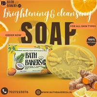 Brightening & Cleansing Lemon, Orange, Haldi and Cold Pressed Coconut Oil Soap