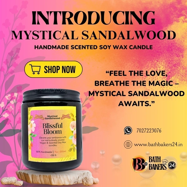 Mystical Sandalwood Handmade Scented Soya Wax Candles