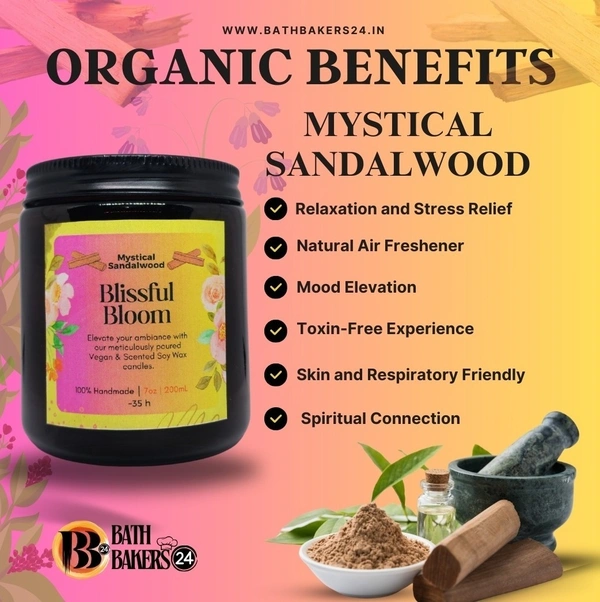 Mystical Sandalwood Handmade Scented Soya Wax Candles