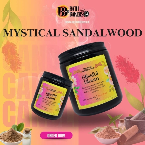 Mystical Sandalwood Handmade Scented Soya Wax Candles
