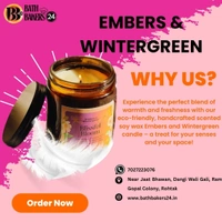 Embers & Wintergreen Handmade Scented Soya Wax Candle