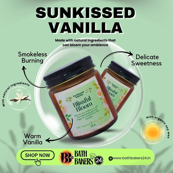 Sunkissed Vanilla Handmade Scented Soya Wax Candles