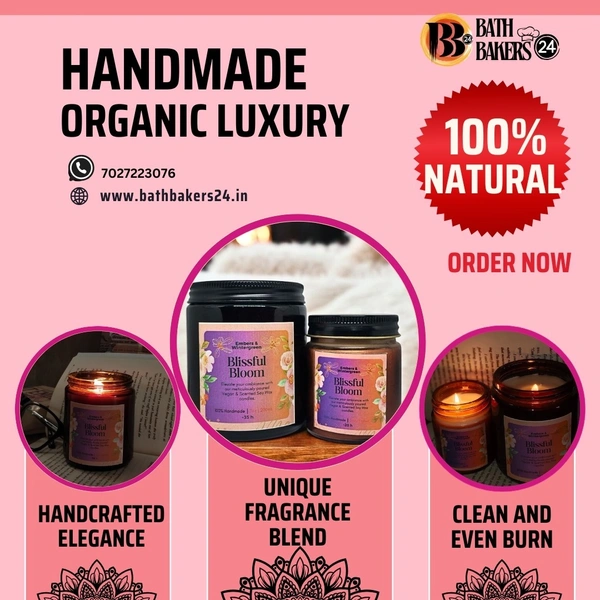 Embers & Wintergreen Handmade Scented Soya Wax Candle