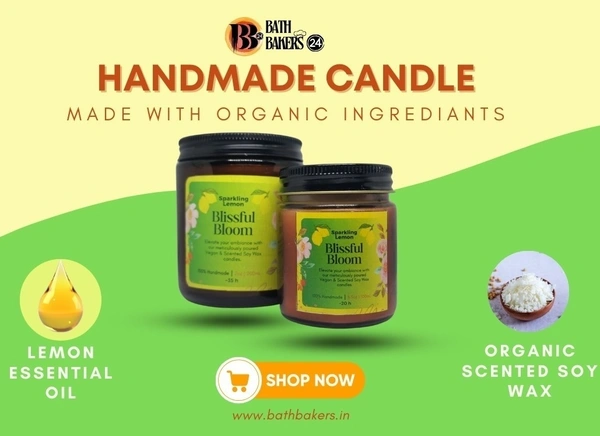 Sparkling Lemon Handmade Scented Soya Wax Candles